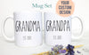 Grandpa and Grandma Rae Dunn Inspired Individual or Mug Set - White Ceramic Mug