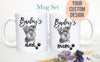 Personalized Schnauzer Mom and Dad Individual or Mug Set - White Ceramic Custom Mug
