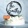 Custom Last Name Wedding Cake Topper