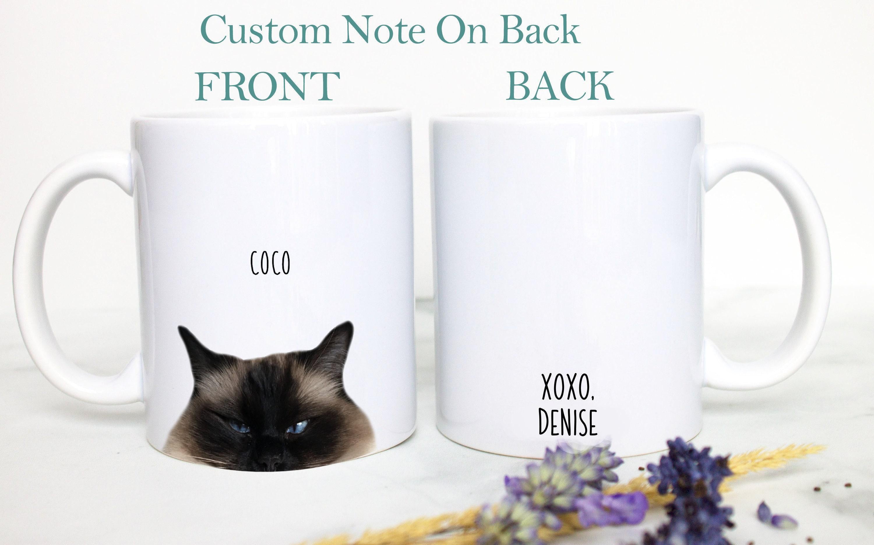 Personalized Cat Photo Mug, Cat Lovers Lady Mug, Custom Cat Gift, Pet Owner Gift, Gift for Mom Friend, Cat Gift, Cat Mom Dad, Funny Cat Gift