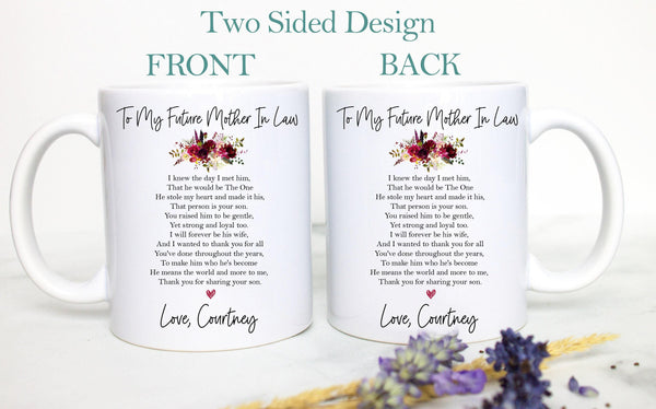 Future Mother In Law Gift Custom Name - White Ceramic Mug