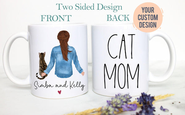 Personalized Cat Mug, Custom Cat Mom, Cat Lovers, Cat Coffee Cup, Custom Cat Gift, Pet Owner Gift, Cat Lady Mug Cat Lover, mother's day gift