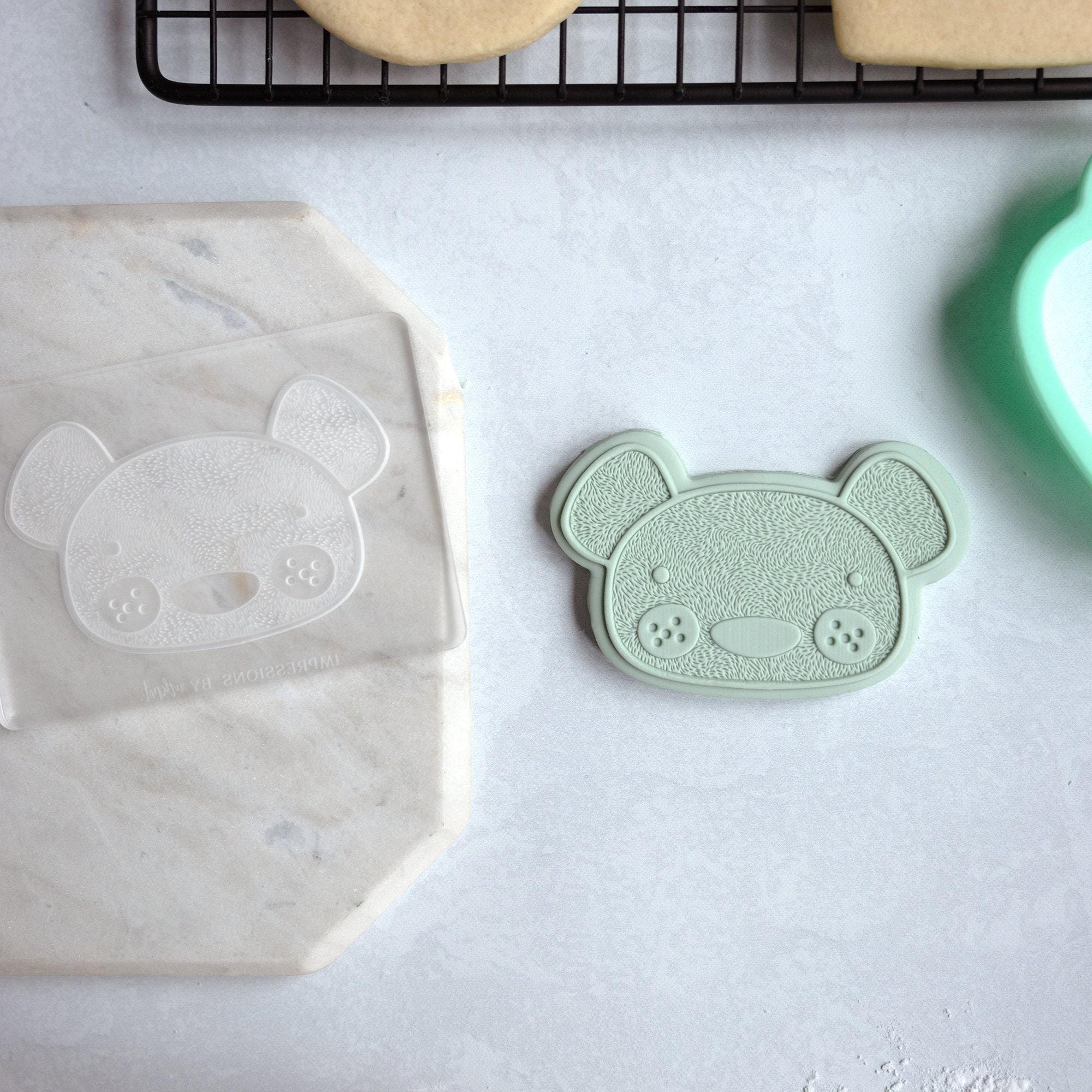 Bear Head - Acrylic Fondant Embosser With Optional Cutter