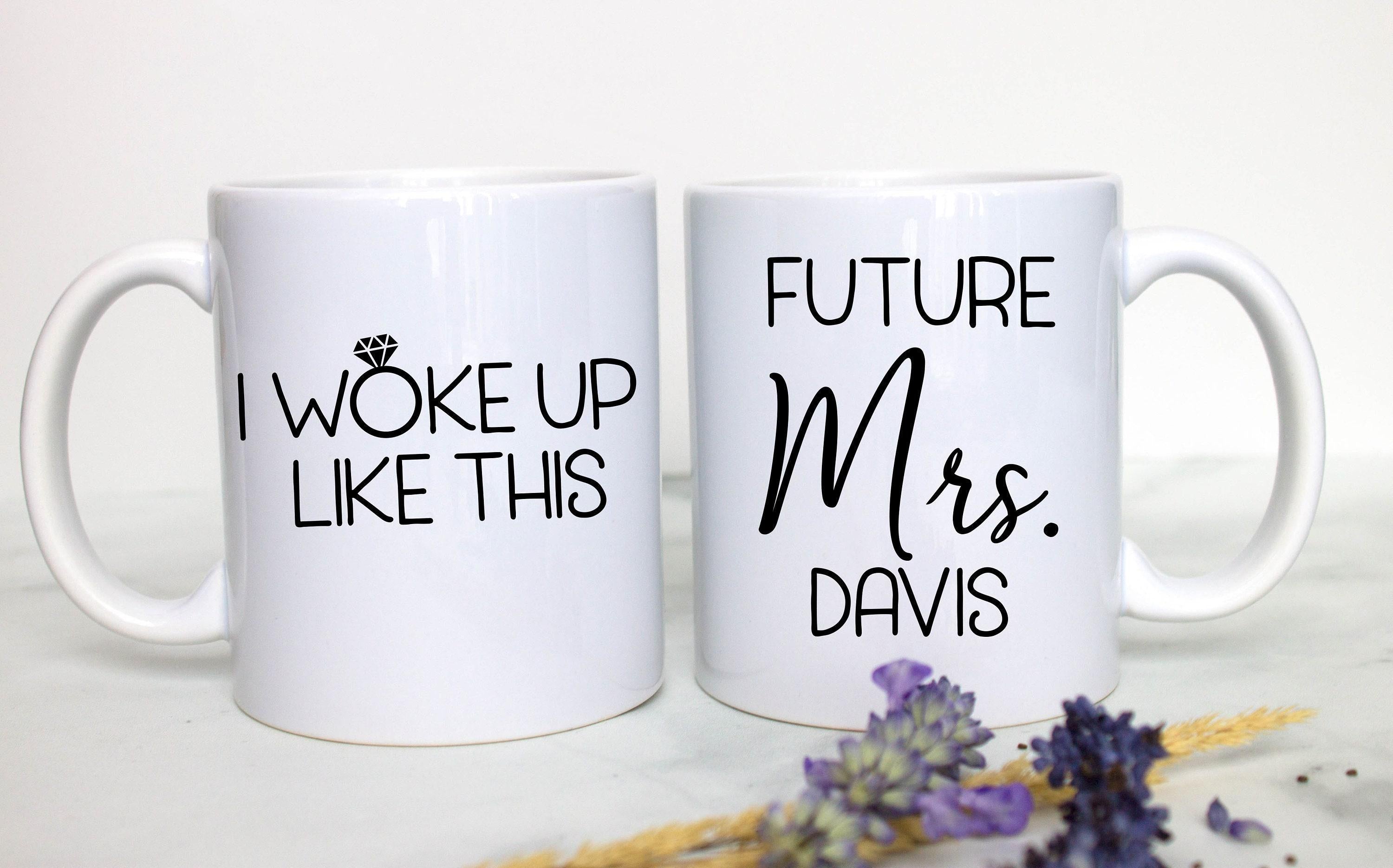 I Woke Up Like This Custom Name with Date - White Ceramic Mug