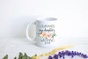 I Survived My Daughter's Wedding Peach Floral Custom Date - White Ceramic Mug