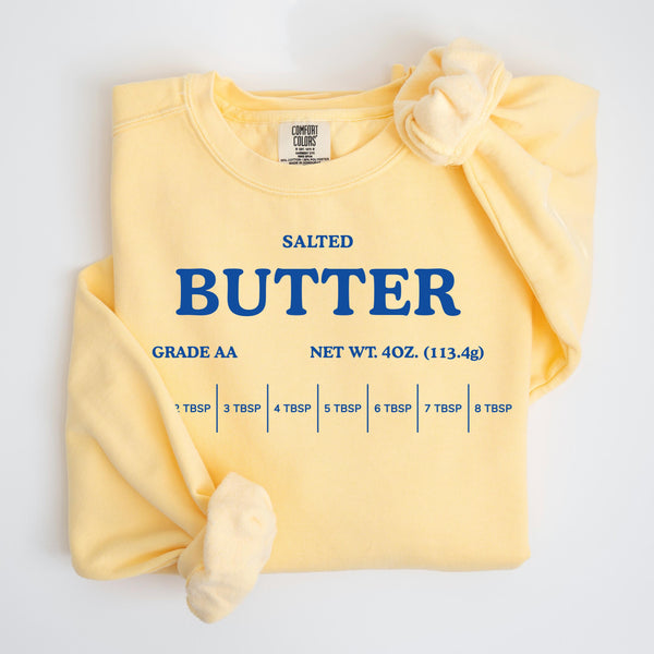 Salted Butter T-Shirt or Sweatshirt | Stick of Butter Shirt, Gift For Baker, Baker Tee, Funny Baking Shirt, Butter Lover Shirt,Butter Shirt