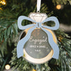 First Christmas Engaged Coquette Bow Ornament 2025 | Custom Engagement Ring Keepsake, Couples Ornament Gift, First Christmas Engaged