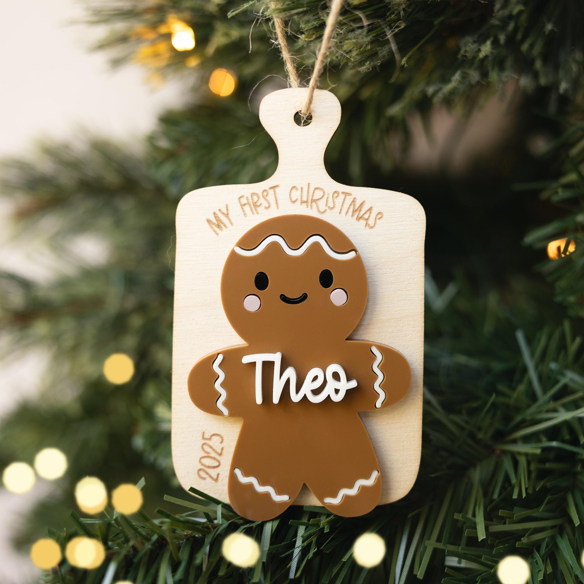 Baby’s First Christmas Ornament 2025, Baby Name Christmas Ornament, Personalized First Christmas Ornament, New Baby Keepsake, Holiday Gift