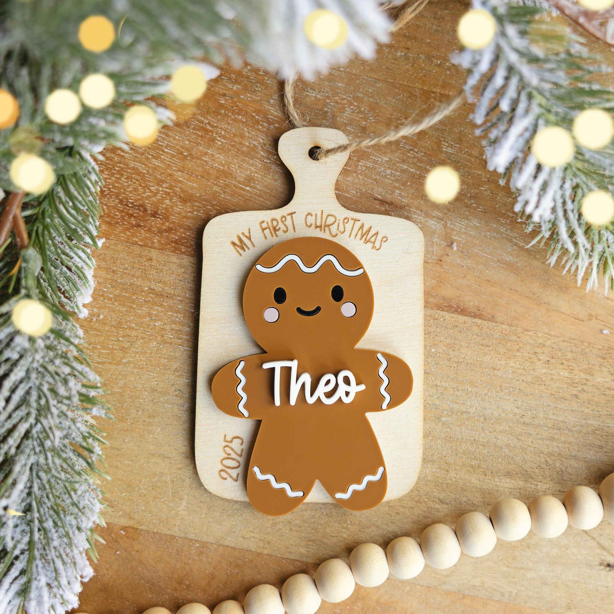 Baby’s First Christmas Ornament 2025, Baby Name Christmas Ornament, Personalized First Christmas Ornament, New Baby Keepsake, Holiday Gift