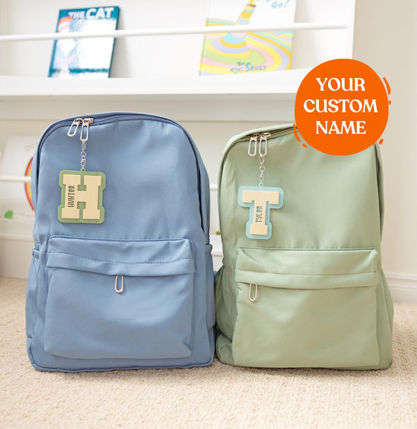 Personalized Backpack Name Tag, Kids Backpack Tag, Custom Name Keychain, Daycare Bag Tag, Lunch Box Tag, School Bag Charm