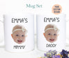 Custom Child Face Photo Gift For Mom Dad Individual OR Mugset, Personalized Photo Mug, Christmas Gift, Parents Birthday, Baby Face Gift Mug
