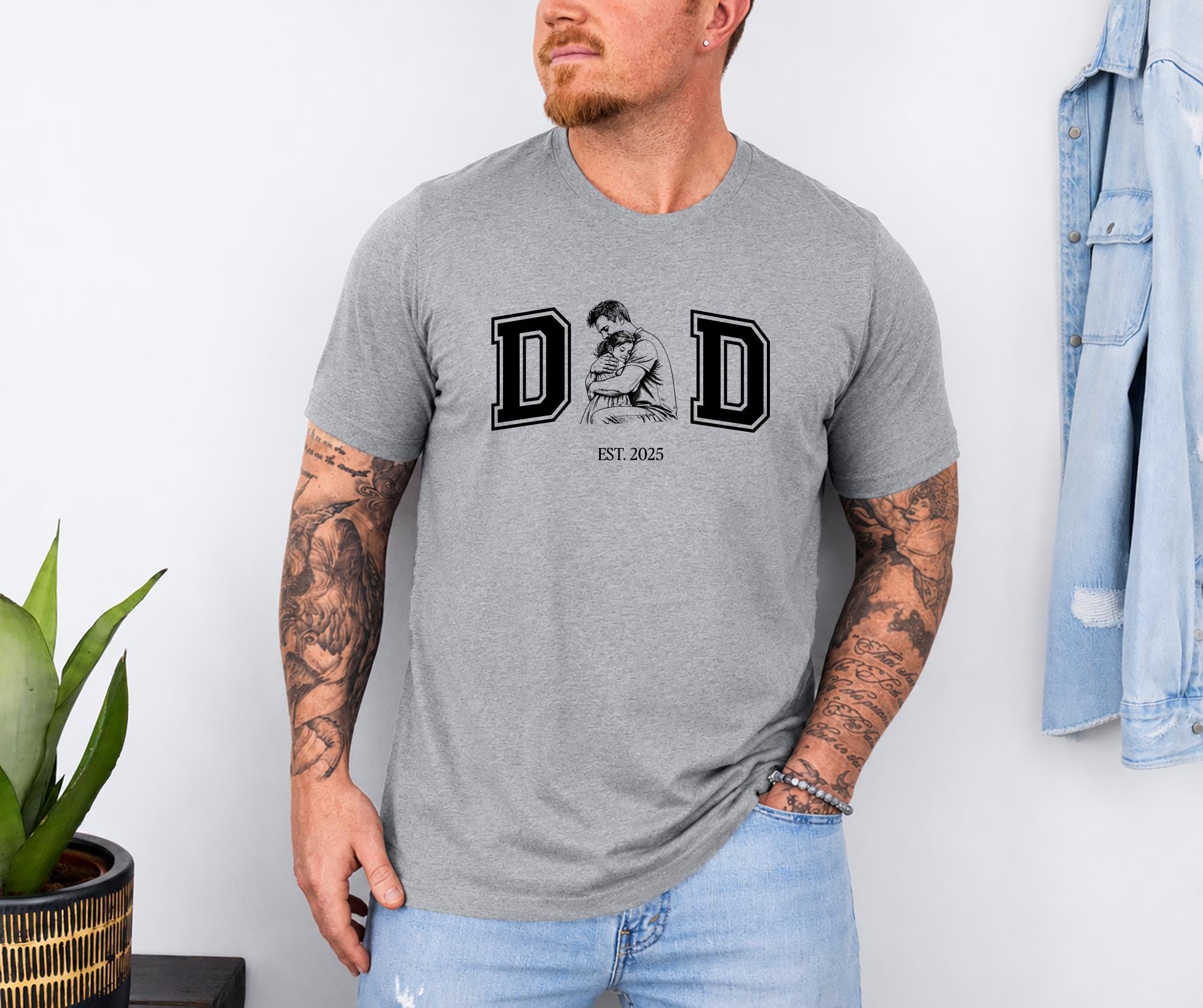 Custom Photo Dad Shirt, Personalized Father Daughter Shirt, Father's Day Gift for Dad, Photo Upload Tee, Dad Est Year Shirt