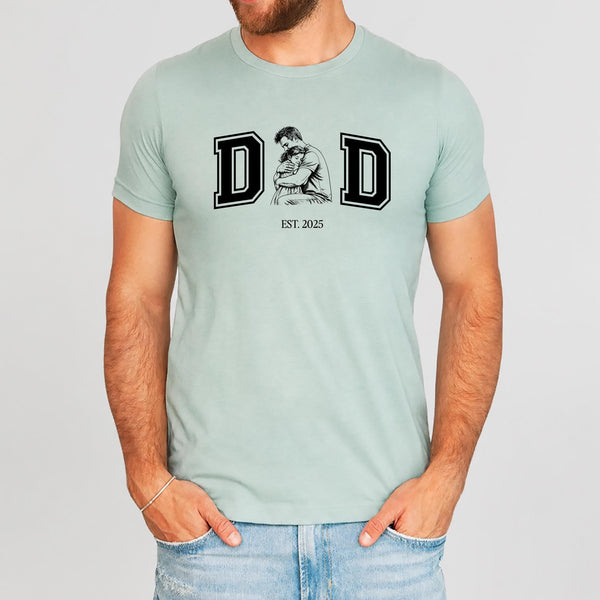 Custom Photo Dad Shirt, Personalized Father Daughter Shirt, Father's Day Gift for Dad, Photo Upload Tee, Dad Est Year Shirt