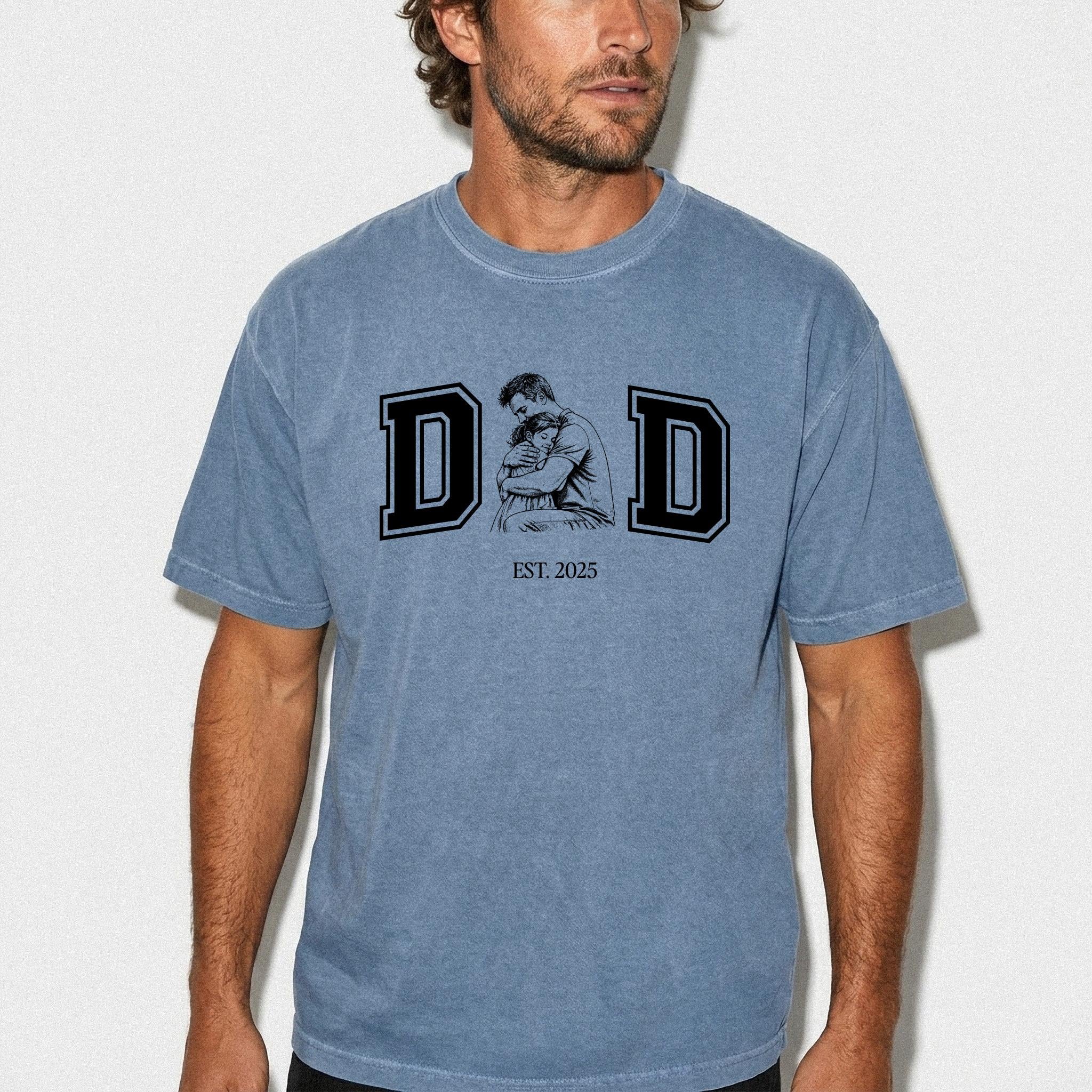 Custom Photo Dad Shirt, Personalized Father Daughter Shirt, Father's Day Gift for Dad, Photo Upload Tee, Dad Est Year Shirt
