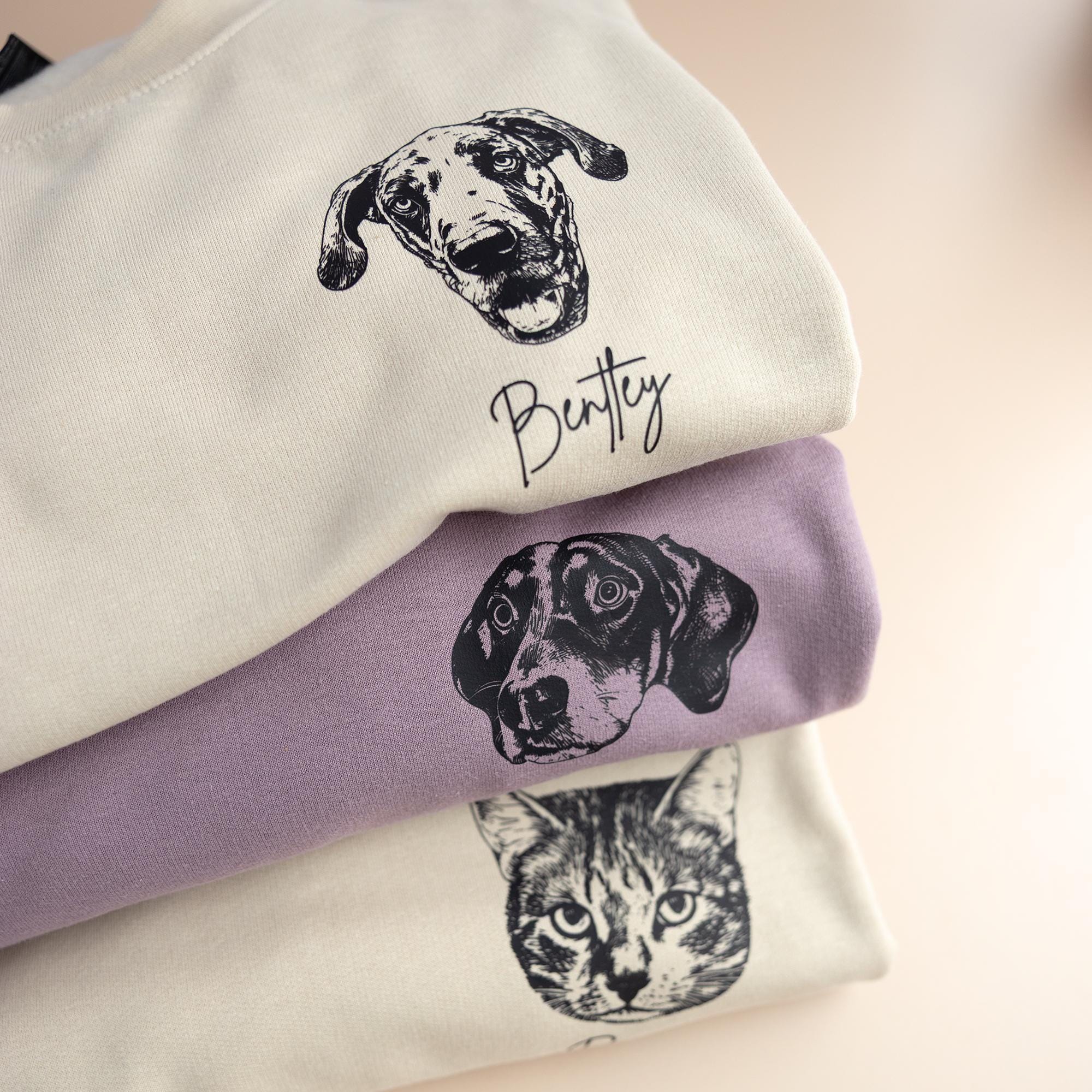 Custom Pet Portrait Shirt or Sweatshirt