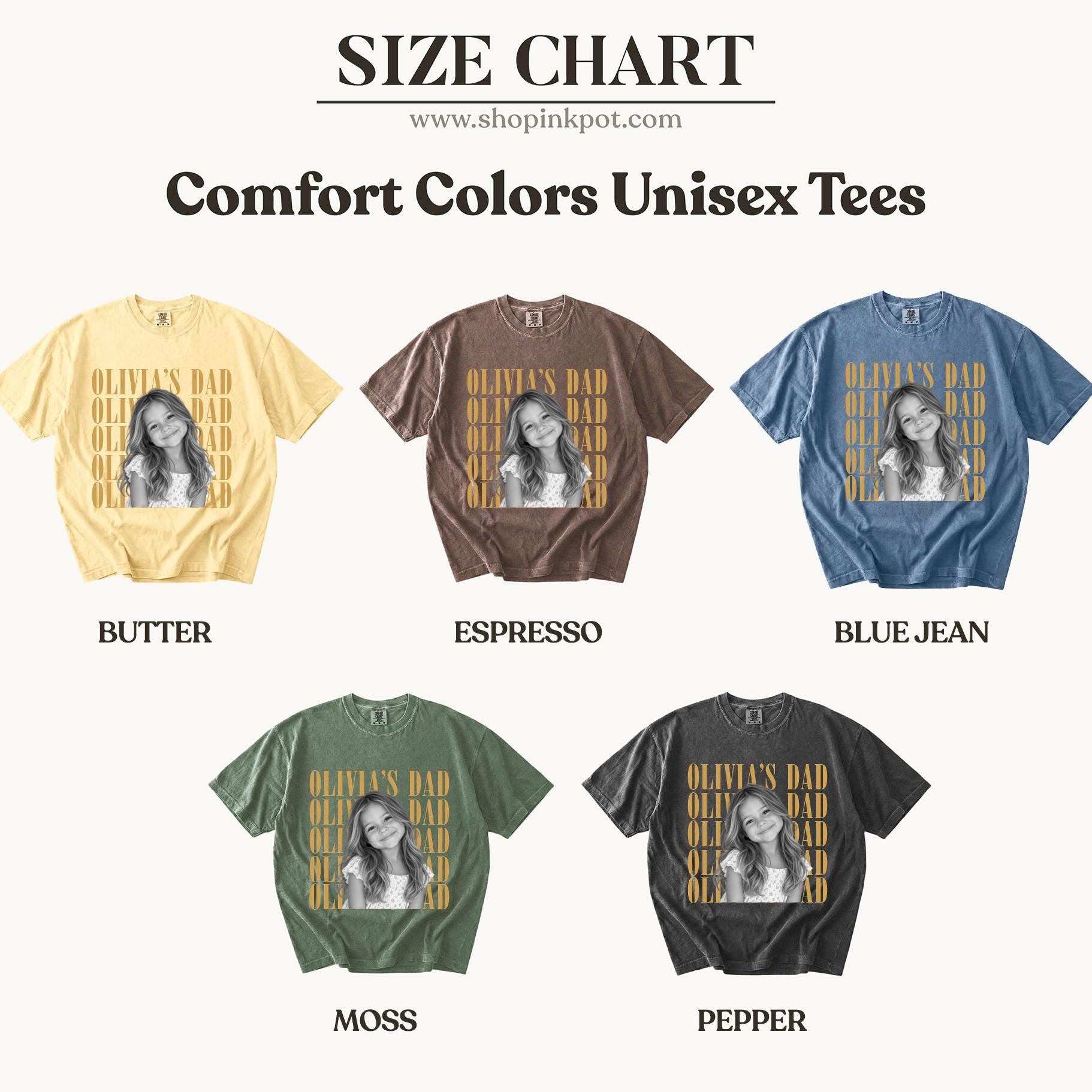 Comfort Colors® Custom Dad Photo Shirt or Sweatshirt, Personalized Vintage Dad T-Shirt, Father’s Day Gift for Dad