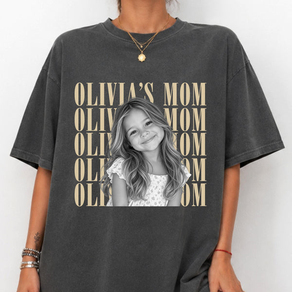 Comfort Colors® Custom Mom Photo Sweatshirt or Shirt, Personalized Mom Shirt, Vintage Photo T-Shirt, Mother’s Day Gift for Mom