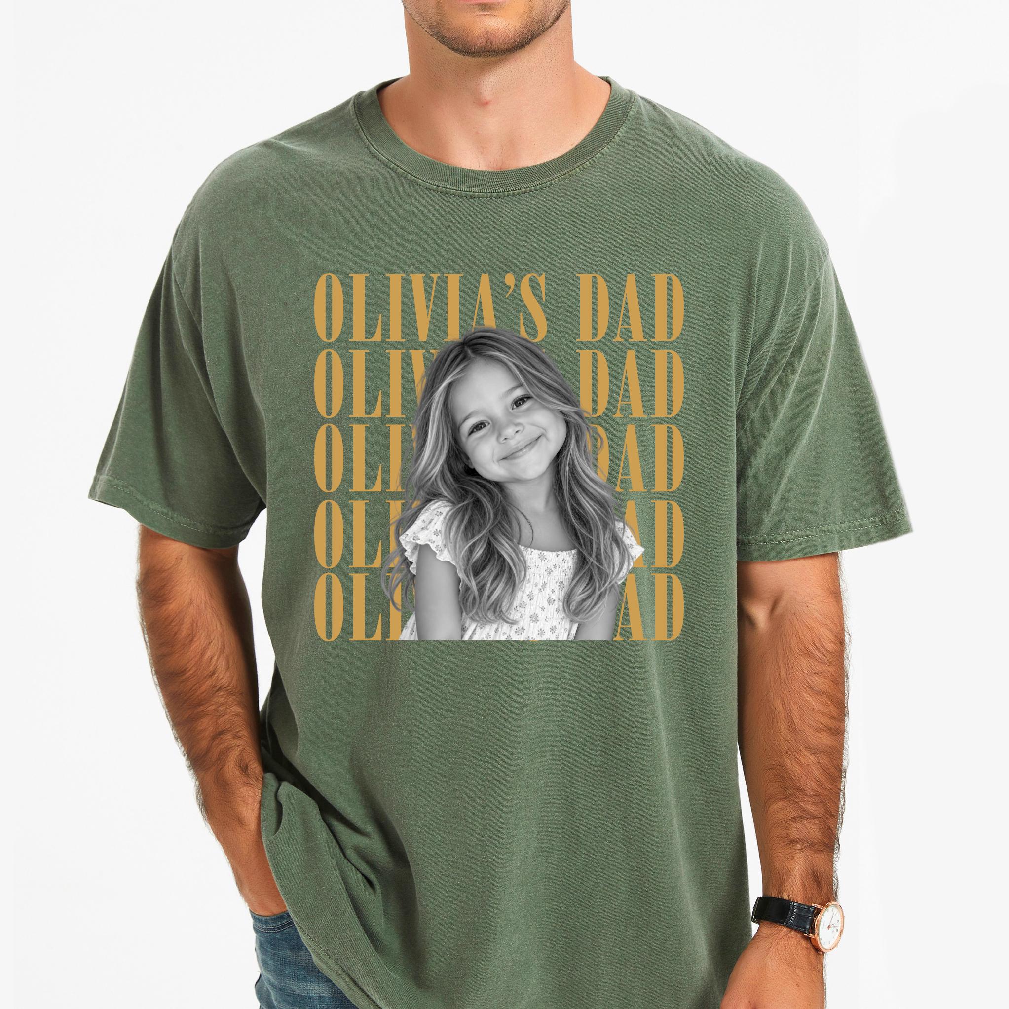 Comfort Colors® Custom Dad Photo Sweatshirt or Shirt, Personalized Vintage Dad T-Shirt, Father’s Day Gift for Dad