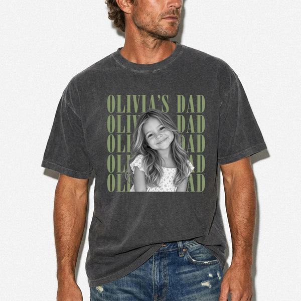 Comfort Colors® Custom Dad Photo Shirt or Sweatshirt, Personalized Vintage Dad T-Shirt, Father’s Day Gift for Dad