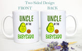 Baby Avocado Aunt and Uncle Individual OR Mug Set - White Ceramic Mug
