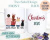 Custom Holiday Family Couple Pet Portrait - White Ceramic Mug